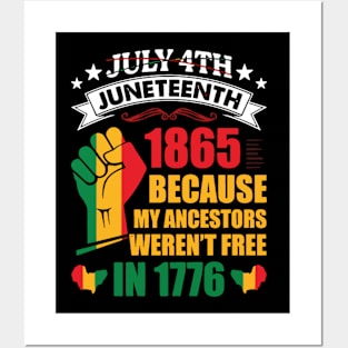Juneteenth June 1865 Black History Afro Posters and Art